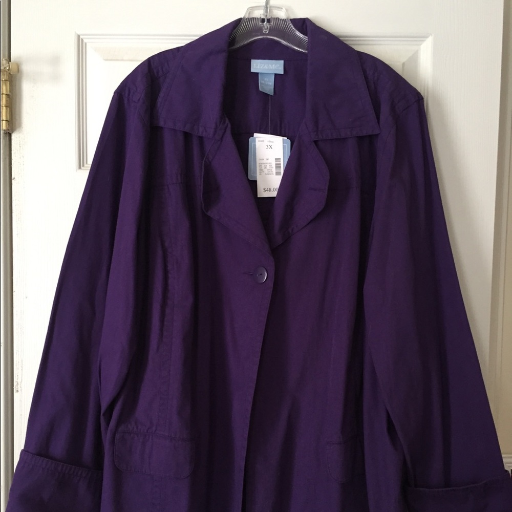 Lightweight cotton purple dress jacket